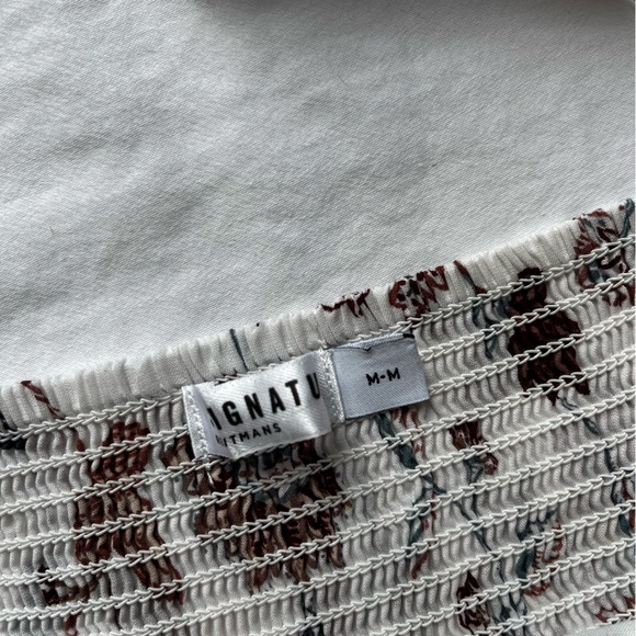 Floral Midi Dress - White and Brown - Picture 7 of 13